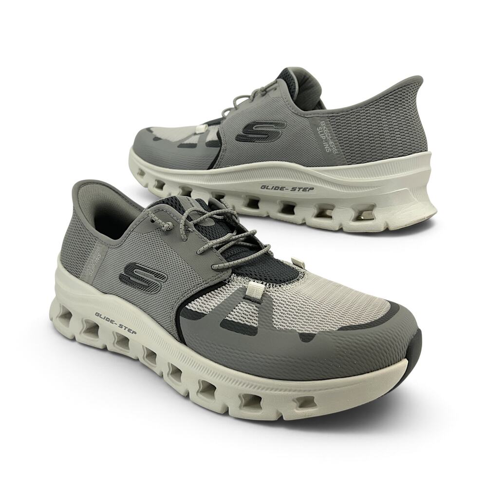 Skechers Glide-Step Men's US 10 Wide Gray/Charcoal Athletic Shoes